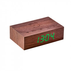 Réveil en bois Gingko Flip Click Clock